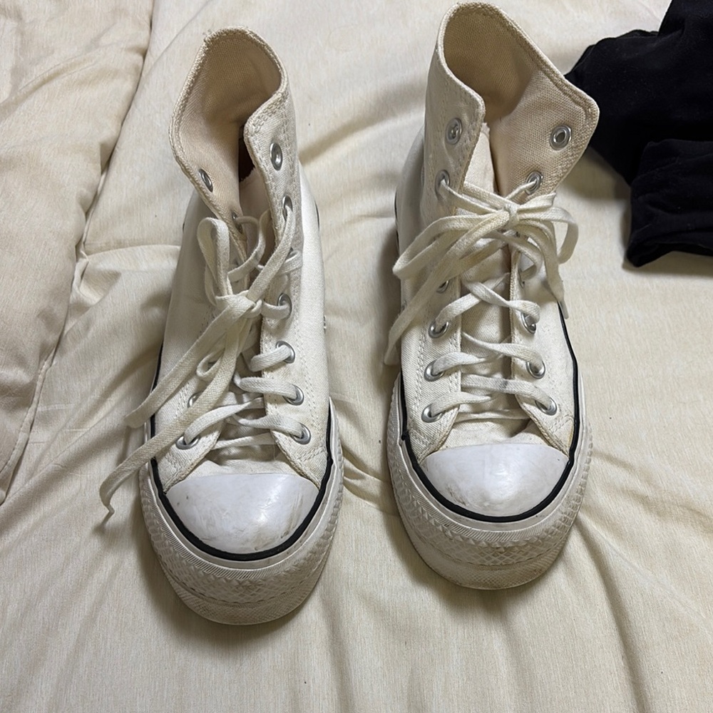 Classic White High-Top Sneakers
